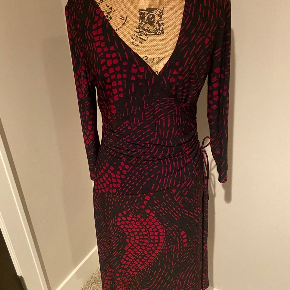 Jones New York Dress size 12 Black & Dark Red